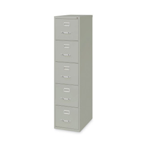 Alera Five-Drawer Economy Vertical File, Letter-Size File Drawers, 15" x 26.5" x 61.37", Light Gray
