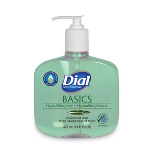 Dial Professional Basics MP Free Liquid Hand Soap, Unscented, 16 oz, 12/Carton