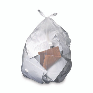 Heritage Linear Low-Density Can Liners, 56 gal, 2 mil, 43" x 48", Clear, Flat Pack, 100/Carton