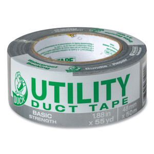 Duck Utility Grade Tape, 3" Core, 1.88" x 55 yds, Silver