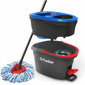 O-Cedar EasyWring RinseClean Spin Mop - MicroFiber Head - Washable, Reusable, Machine Washable, Refillable, Telescopic Handle - Multi