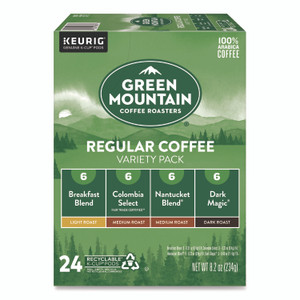 Green Mountain Coffee Regular Variety Pack Coffee K-Cups, Assorted Flavors, 24/Box