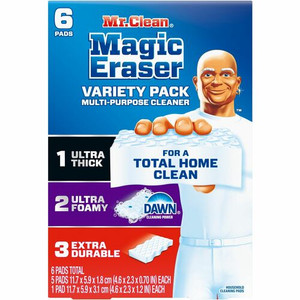 Mr. Clean Magic Eraser Variety Pk - For Multipurpose - Sponge - Durable, Long Lasting - Blue