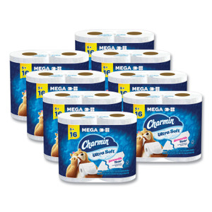 Charmin Ultra Soft Bathroom Tissue, Mega Roll, Septic Safe, 2-Ply, White, 224 Sheets/Roll, 4 Rolls/Pack, 8 Packs/Carton