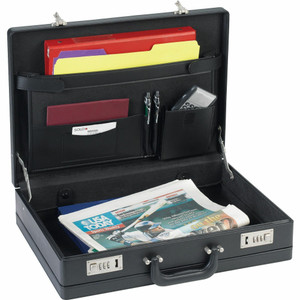 NuSparc Carrying Case (Attach&eacute) Document, Paper, Business Card, Pen - Black - Vinyl Body - 12.5" Height x 17.5" Width x 4" Depth