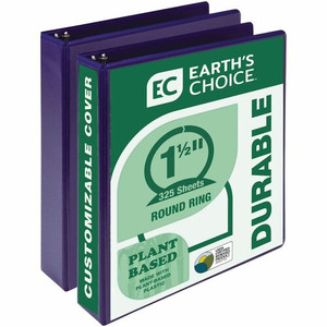 Samsill Earth's Choice Plant-based View Binders - 1 1/2" Binder Capacity - Letter - 8 1/2" x 11" Sheet Size - 3 Ring(s) - Fastener(s): Round Ring - (SAMMP286508)