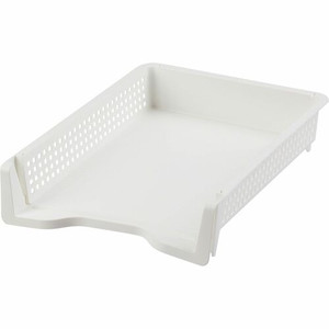 Business Source Stackable Letter Tray - Stackable, Front Loading - Black - Plastic - (BSN42570)