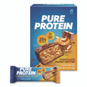 Balance Bar Pure Protein Bar, Chocolate Peanut Butter, 1.76 oz Bar, 6/Box