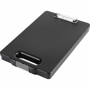 Business Source Storage Clipboard - Storage for 200 Sheet - Black