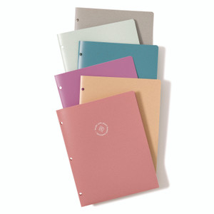 U Brands U-Eco Poly Two-Pocket Folders, Three-Hole Punched, Poly/Wheat Straw, 11 x 8.5, Assorted,12/Pack