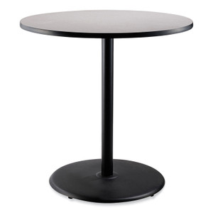 NPS Cafe Table, 36" Diameter x 42h, Round Top/Base, Gray Nebula Top, Black Base