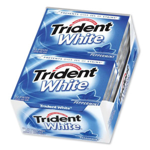 Trident Sugar-Free Gum, Peppermint, 12 Sticks/Pack, 9 Packs/Box