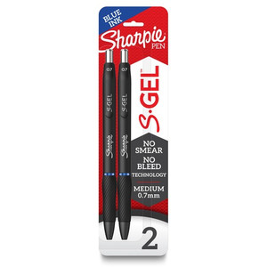 Sharpie S-Gel Pens - 0.7 mm Pen Point - Blue Ink - Gel-based - Black Barrel - (SAN2096170)