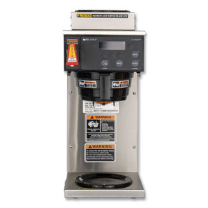 BUNN AXIOM DV-3 12-Cup Dual-Voltage Coffee Brewer with 3 Warmers, Silver/Black
