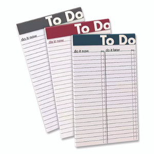 Ampad To Do Notepads, List-Management Format, Randomly Assorted Headband Colors, 50 White 5 x 8 Sheets