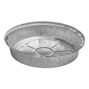 HFA Round Aluminum Container, 48 oz, 9" Diameter x 1.66" h, Silver, 500/Carton