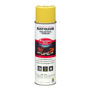 Rust-Oleum Industrial Choice Precision Line Marking Paint, Flat High-Visibility Yellow, 17 oz Aerosol Can, 12/Carton Rust-Oleum Industrial Choice Precision Line Marking Paint, Flat High-Visibility Yellow, 17 oz Aerosol Can, 12/Carton