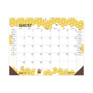 House of Doolittle Academic Year Recycled Honeycomb Desk Pad Calendar, 22 x 17, White/Multicolor Sheets, 12-Month (Aug to July): 2024 to 2025