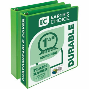 Samsill Earth's Choice Plant-based View Binders - 1 1/2" Binder Capacity - Letter - 8 1/2" x 11" Sheet Size - 3 Ring(s) - Fastener(s): Round Ring - (SAMMP286578)