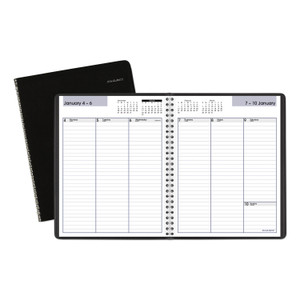 AT-A-GLANCE DayMinder Weekly Planner, Vertical-Column Format, 8.75 x 7, Black Cover, 12-Month (Jan to Dec): 2026