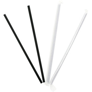 Banyan Black Straws - Wrapped - 7.8" Length - Black