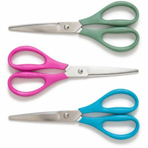 U Brands U-Eco 8 " Scissors - Left/Right - Stainless Steel - Blunted Tip - Assorted