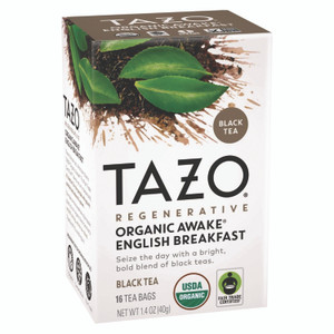 Tazo Tea Bags, Organic Awake English Breakfast, 16/Box, 6 Boxes/Carton