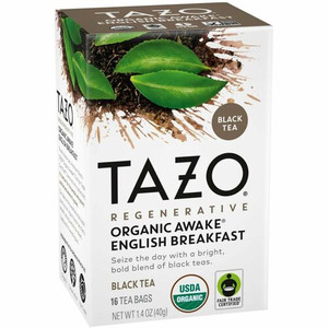 Tazo Regenerative Organic Awake English Breakfast Black Tea Bag - Black Tea - Organic