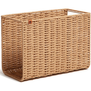 U Brands Woven File Basket - 10.20" Height x 13.80" Width x 7" Depth - Brown