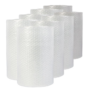 Universal Bubble Packaging, 0.19" Thick, 12" x 200 ft, Perforated Every 12", Clear, 8/Carton