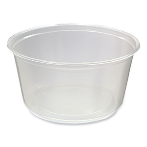 Fabri-Kal Microwavable Deli Containers, 12 oz, 4.6" Diameter x 2.3" h, Clear, Plastic, 500/Carton Fabri-Kal Microwavable Deli Containers, 12 oz, 4.6" Diameter x 2.3" h, Clear, Plastic, 500/Carton