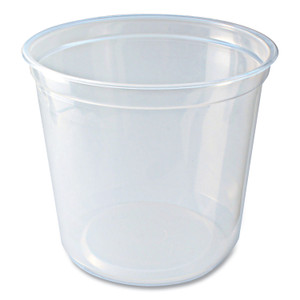 Fabri-Kal Microwavable Deli Containers, 24 oz, 4.6" Diameter x 4.1" h, Clear, Plastic, 500/Carton