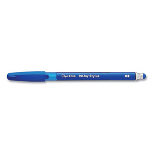 Paper Mate InkJoy 100 Ballpoint Pen/Stylus, Stick, Medium 1 mm, Blue Ink, Blue Barrel, 12/Pack