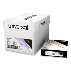 Universal Deluxe Colored Paper, 20 lb Bond Weight, 8.5 x 11, Orchid, 500 Sheets/Ream, 10 Reams/Carton