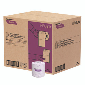 Cascades PRO Select Standard Bath Tissue, 2-Ply, White, 4 x 3.25, 420 Sheets/Roll, 48 Rolls/Carton