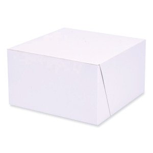 SCT Bakery Boxes, Standard, 7 x 7 x 4, White, Paper, 250/Carton