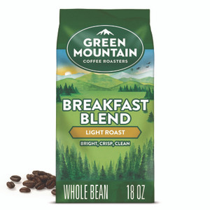 Green Mountain Coffee Breakfast Blend Whole Bean Coffee, 18 oz Bag