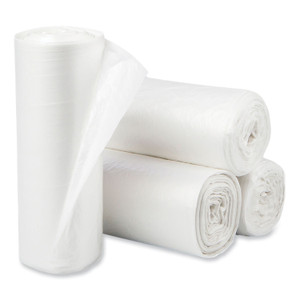 Pitt Plastics Eco Strong Plus Can Liners, 33 gal, 1 mil, 33" x 39", Natural, Perforated Roll, 150/Carton Pitt Plastics Eco Strong Plus Can Liners, 33 gal, 1 mil, 33" x 39", Natural, Perforated Roll, 150/Carton