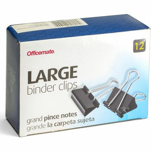 CLIP;BINDER;LARGE;12PC