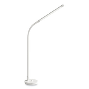 Safco Resi LED Desk Lamp, Gooseneck, 18.5" High, White
