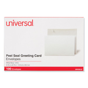 Universal Peel Seal Strip Business Envelope, #A9, Square Flap, Self-Adhesive Closure, 5.74 x 8.75, White, 100/Box