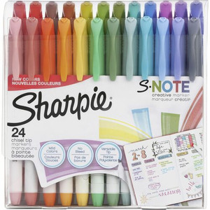 Sharpie S-Note Creative Markers, Chisel Tip - Chisel Marker Point - Assorted Ink