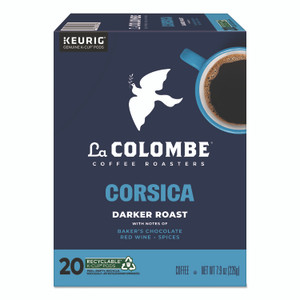 La Colombe Coffee K-Cup Pods, Corsica Dark Roast, 20/Box