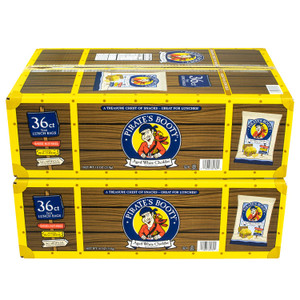Pirate's Booty Natural Aged White Cheddar Baked Corn Puffs, 0.5 oz Bag, 36/Box, 2 Boxes/Carton