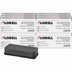 Lorell Dry-Erase Board Erasers - Black