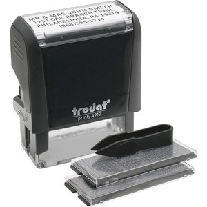 Trodat Do-it-Yourself Stamp - Date Stamp - 4 Characters/Line - 0.75" Impression Width x 1.88" Impression Length - 10000 Impression(s) - Black