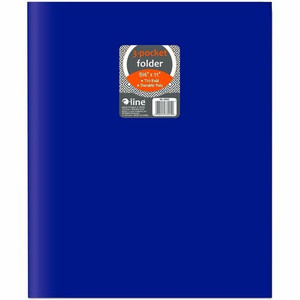 C-Line Letter Pocket Folder - 8 1/2" x 11" - 3 Internal Pocket(s) - Blue