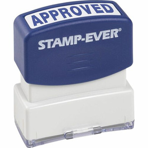 Trodat Pre-inked APPROVED Message Stamp - Message Stamp - APPROVED - 0.56" Impression Width x 1.69" Impression Length - Blue