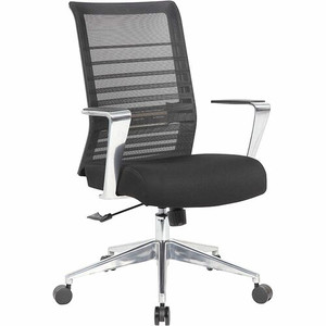 Lorell Horizontal Mesh High-Back Conference Chair - Black Seat Color - Fabric, Molded Foam Seat Material - Mesh Back Material - High Back