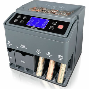 Cassida C300 Coin Counter/Sorter - 1900 Coin Capacity - Counts @ 300 coins/min